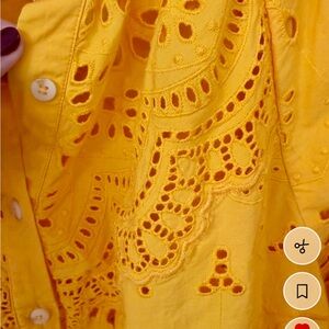 Anthropologie Sunflower Eyelet Blouse